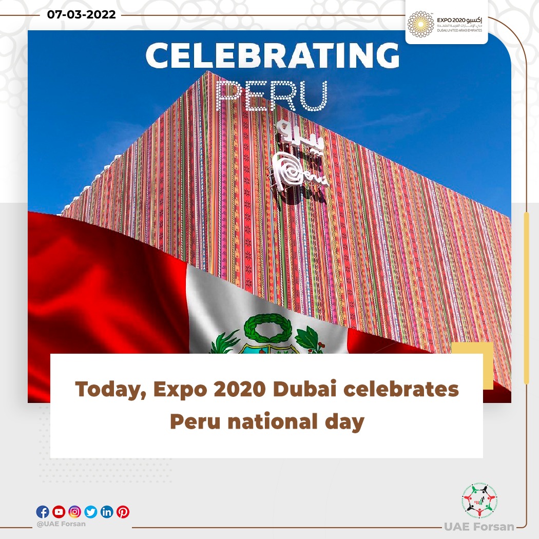 RT @UAE_Forsan: Expo 2020 Dubai celebrates #Peru national day
#Expo2020
#Expo2020Dubai 

@expo2020dubai https://t.co/khPc2atczF