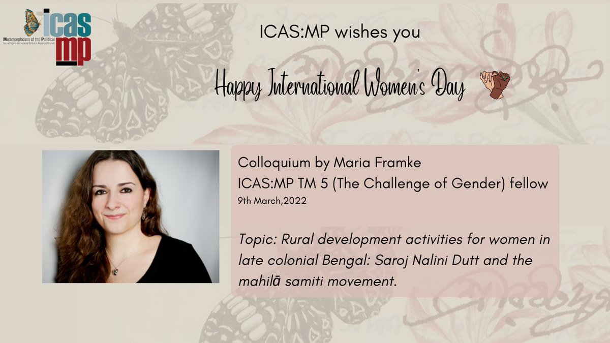 icas_mp's tweet photo. At #ICASMP, we celebrate every #women
@FramkeMaria, our fellow sheds light on hidden histories of women activists and their role in elevating women as ‘equal citizens’ in her colloquium tomorrow.
🌐https://t.co/Zw09IFURJP
#InternationalWomensDay #WomensDay #WomensDay2022 https://t.co/JRbpHdOxd8