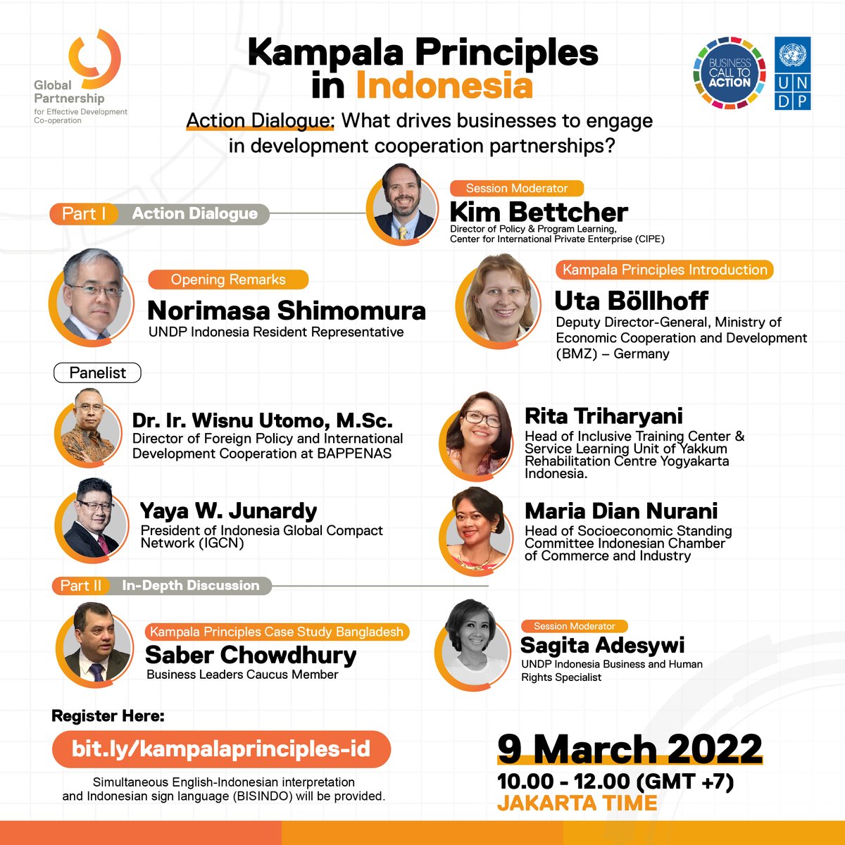 BCtAInitiative's tweet photo. 📢 Join us for a country-level dialogue on #privatesector engagement in #development cooperation in #Indonesia

💡Featuring expert insights from our panel of private sector, governments and development organization representatives! 👇🏽

📅 March 9

➡️  https://t.co/m4sdbLqjwA https://t.co/GXhXg7XZWJ