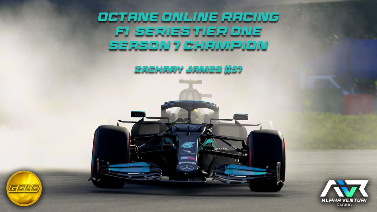 AlphaVenturi_'s tweet photo. DU BIST WELTMEISER!!!

After a slog of a season, @captainogold WINS the @raceoctane F1 Legends Series, Tier 1!!

He amassed:
- 4 wins
- 11 Podiums  
- 1 pole position
- 16 top 10s

Massive respect to @F1Aspect from all of us here at AVR, championships are on the horizon for you💪 https://t.co/uLCnJzZX1Z