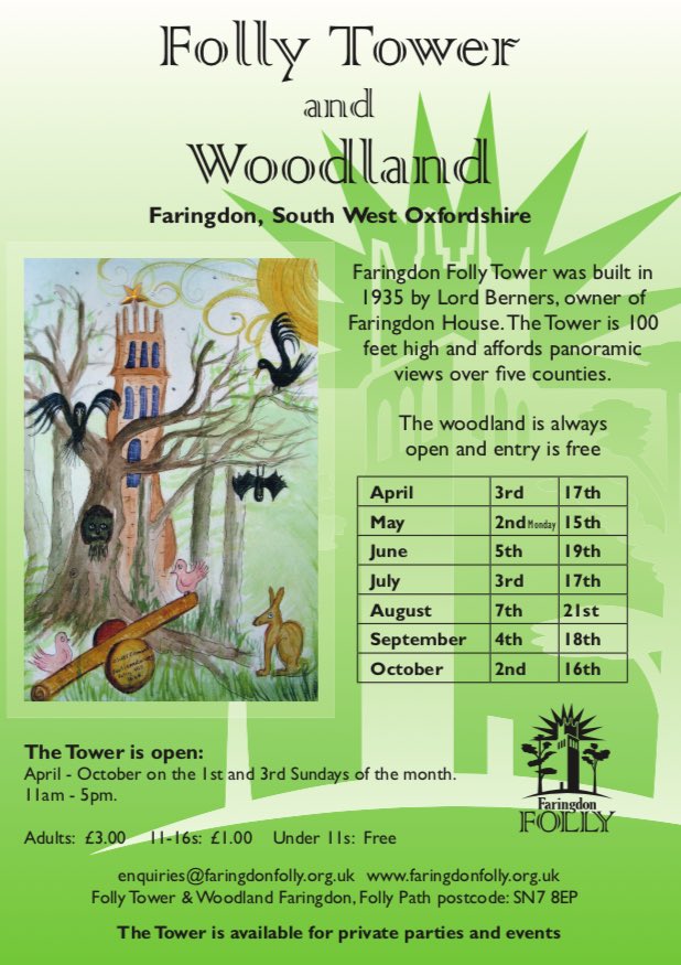 townfaringdon's tweet photo. Folly Tower open from April hooray!!!!

https://t.co/8OREWMVO7z https://t.co/WoFd6T7dw9