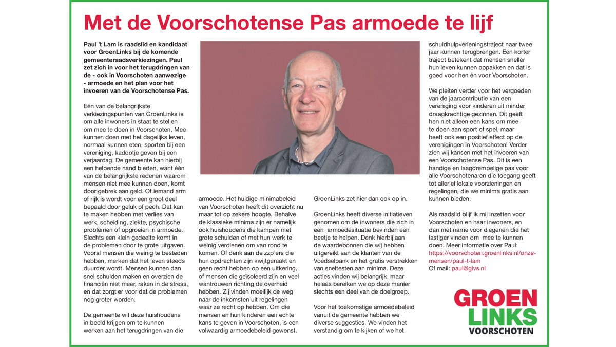 Met de Voorschotense Pas armoede te lijf
voorschoten.groenlinks.nl/nieuws/met-de-…
#groenlinks #Voorschoten #doenwatwerkt #armoede  #GR2022 #GR22