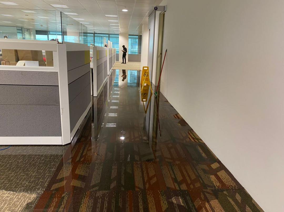 KLCC Tower office building transformed into mini pool thanks to Monday's flash flood