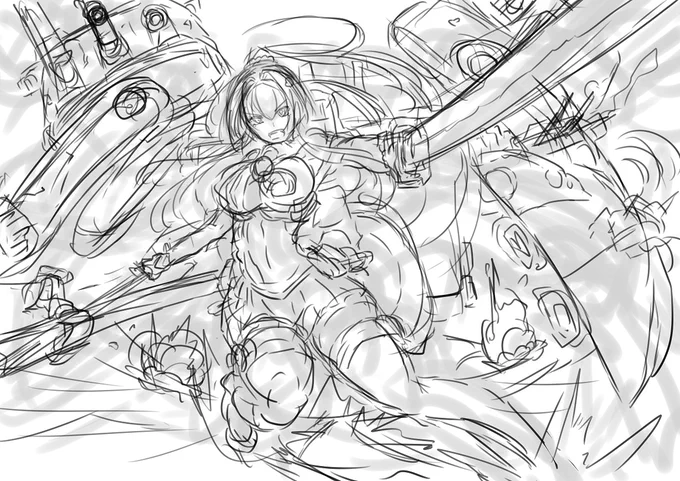 Skeb WIP

やっぱ画面いっぱいに描いた方が迫力出るよなぁ、というラフ
方針は固まってきました 