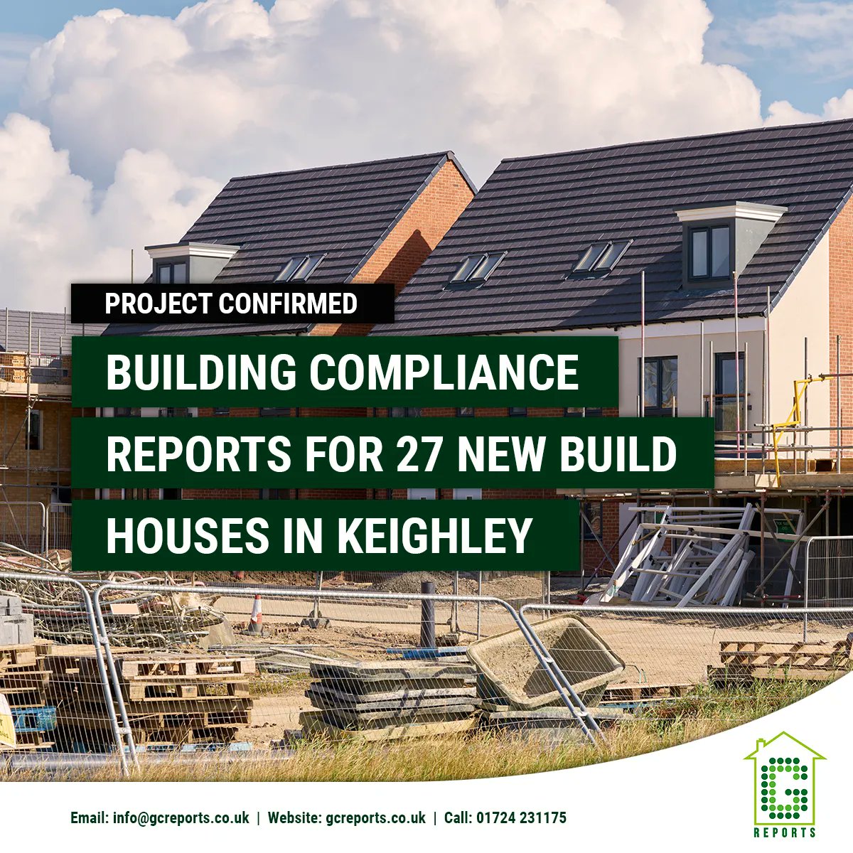 GCReports1's tweet image. We&apos;ve just had a new project confirmed for full #BuildingCompliance reports and support for a #NewBuildDevelopment in Keighley consisting of 27 Houses.

This includes completing #SAPCalculations, #EPCs, #AirTightnessTesting and #SoundInsulationTesting for the full development.