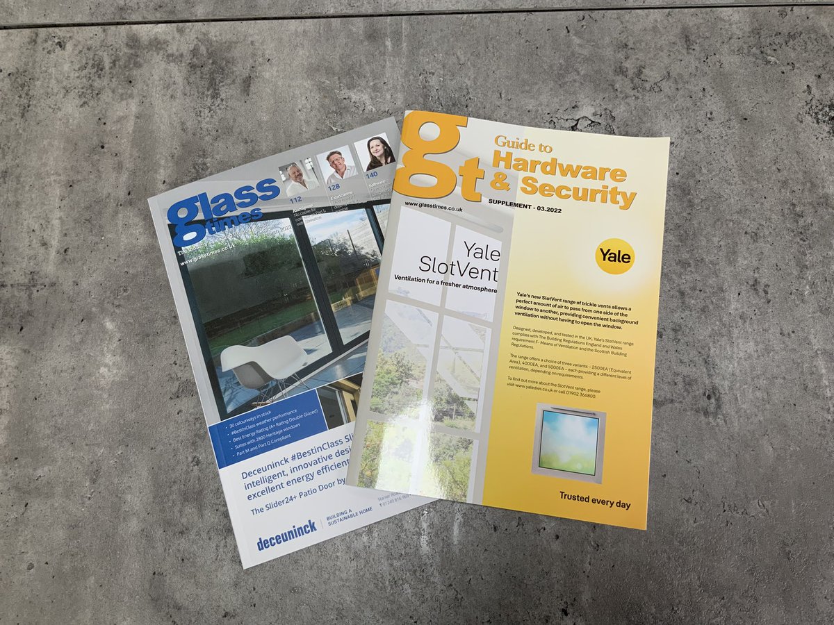 We do spoil you here at <a href="/glasstimes/">Glass Times</a> with a bumper March Issue and another supplement for Hardware and Security #deceunink #yale