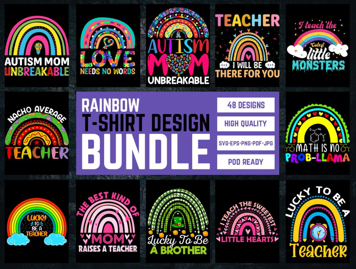 dtshirtdesign's tweet photo. Check out our Rainbow T-Shirt Design Bundle! 
https://t.co/5fOojIlURd

#rainbow #love #pride #nature #travel #art #photography #beautiful #hawaii #colorful #instagood #summer
#tshirt #design #fashion #art #shirt #photography #style #love #tshirtdesign #architecture #tee #travel https://t.co/eD3OPQq43V