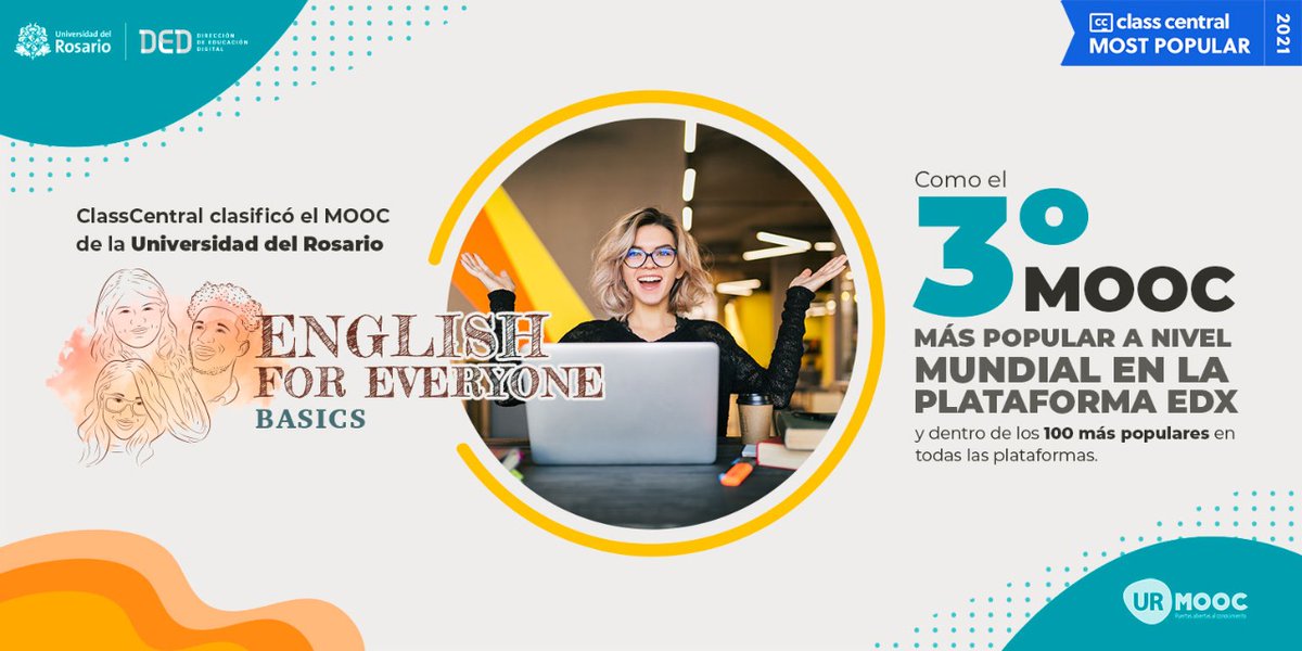 EditorialUR's tweet image. Curso Rosarista “English for Everyone basics” es el tercer MOOC más popular en Edx, una de las plataformas más reconocidas a nivel mundial de cursos online. Te contamos los detalles de este reconocimiento aquí: bddy.me/3HIiIoM #URMOOC #URDigital
#OrgulloRosarista