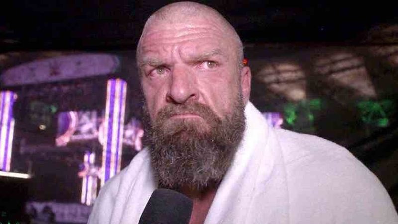 Garyh3k's tweet image. The four emotions of Triple H after he sees William Regal walking out at #AEWRevolution 

#AEWRevolution2022