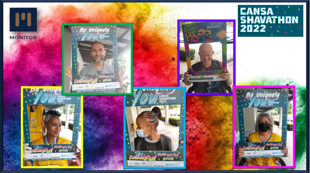 monitor_ad's tweet photo. In support of the Cancer Association of South Africa, as "Colours Speak Louder than Words", our Monitor family came together for the much-loved event on Friday the 5th of March for the 2022 Shavathon to either donate, shave or spray for the worthy cause. #CANSAShavathon 2022 https://t.co/AgYE8oaahG