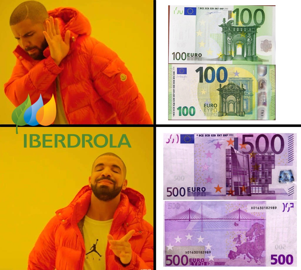 memes_zamora's tweet photo. Esta semana Iberdrola cambia el verde por el morado https://t.co/bdLTBGd6wu