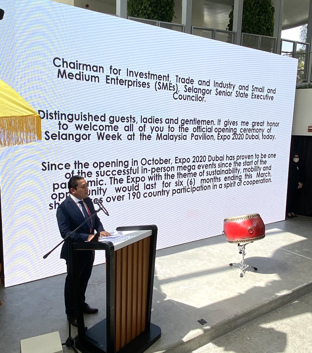 InvestSelangor's tweet photo. The #SelangorWeek was successfully launched today at the Malaysia Pavilion, Expo 2020 Dubai.

(1/3) https://t.co/9MxH9WIXiM