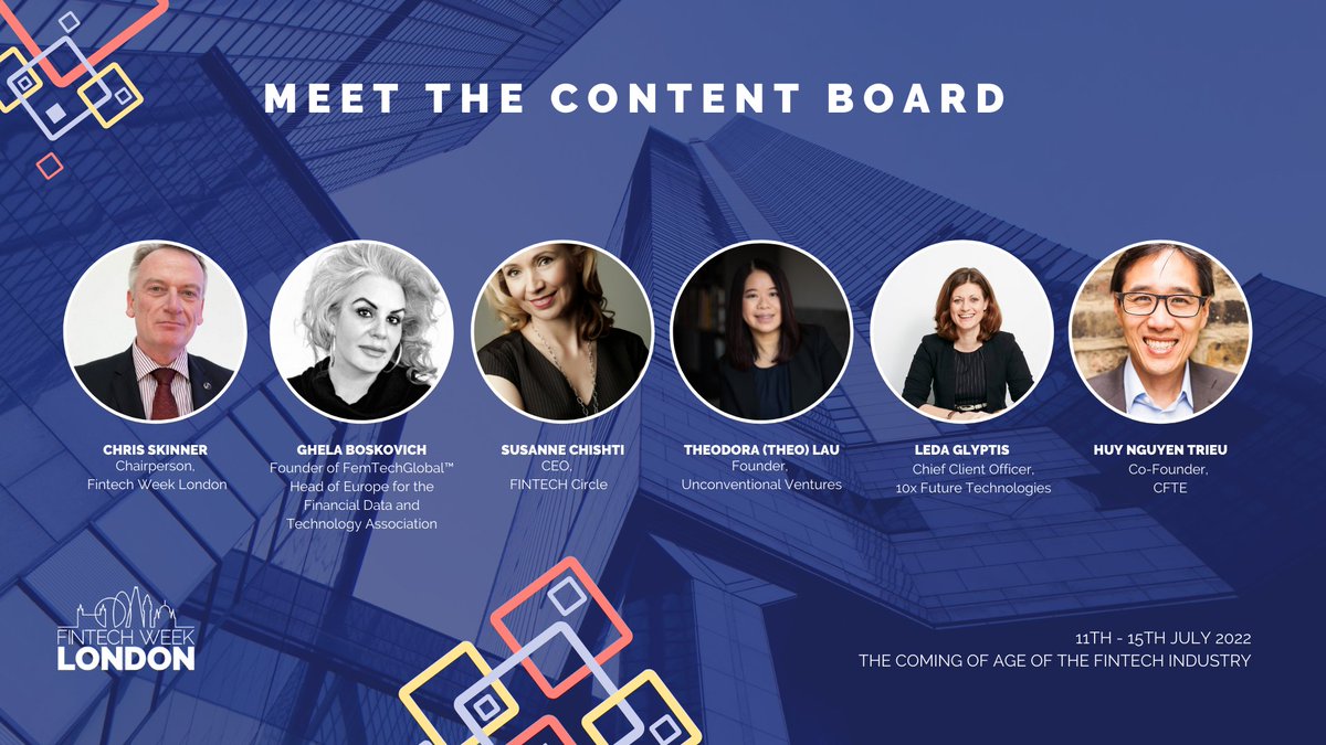 We’re excited to announce the #FTWLondon 2022 #content board. Take advantage of the opportunity to spend face-to-face time with the people working in the #fintech industry.
bit.ly/3txi1cV
20% discount is going away soon!

#FTWLondon 2022 #content board #20% discount