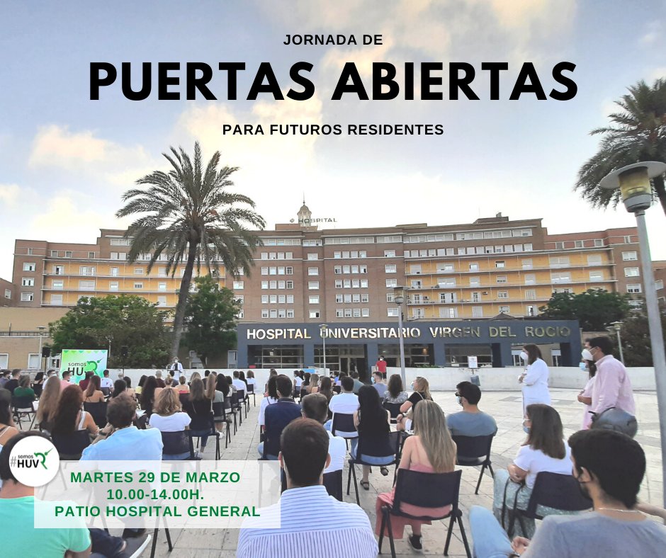 HospitalUVRocio's tweet photo. 📢👨‍⚕️¡Futuros residentes! ¿Queréis venir a conocernos? ➡️El martes 29 de marzo celebramos nuestra jornada de puertas abiertas presencial. ¡Os esperamos! 🙌

📲Además seguimos con los directos en Instagram con cada especialidad 👇

https://t.co/fBdAZ4NJ5v

 #ResisHUVR #2MIR22 https://t.co/N4xY1VpXNg