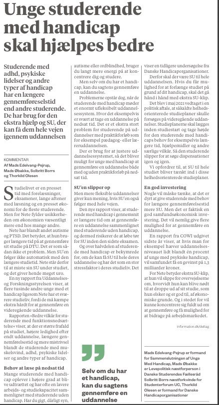 Solibritt's tweet photo. Vores uddannelsessystem skal være mere fleksible‼️
Det er ikke fair at alt for mange studerende med funktionsnedsættelser skal opleve så mange udfordringer på en videregående uddannelse‼️
#uddpol https://t.co/umcVDWJ8g8