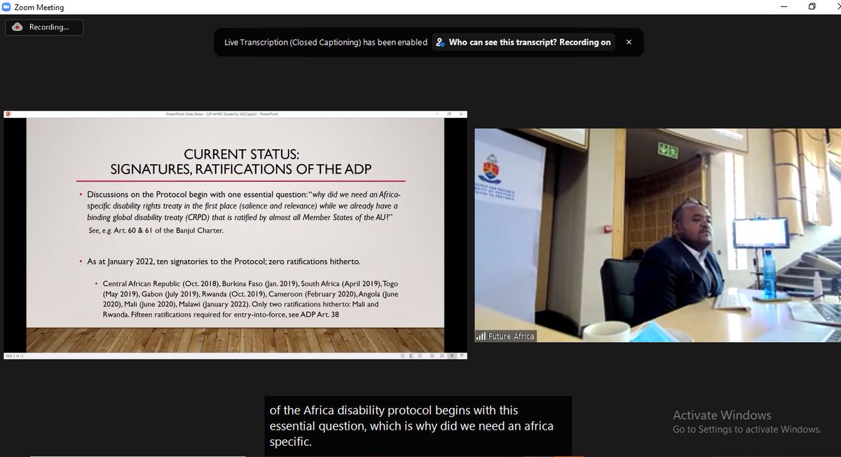 basimanyaned's tweet image. Now #AHRC2022_DRA looking at ~Why African states should sign and ratify the African Disability Protocol?
~@DagWakene @CHR_HumanRights @UPLawFaculty @UPTuks