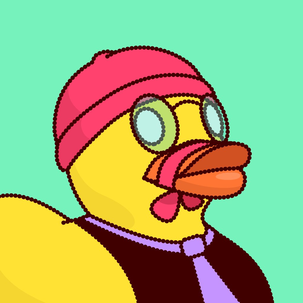 RiotGreen3's tweet photo. I will definitely beg sending these duckies to party on the 20th. Desperately don't want to lose my fishy, but that's the risk with dynamic NFTs🐥🎉 

Duck follow Duck? https://t.co/W4kwDdG1Mi