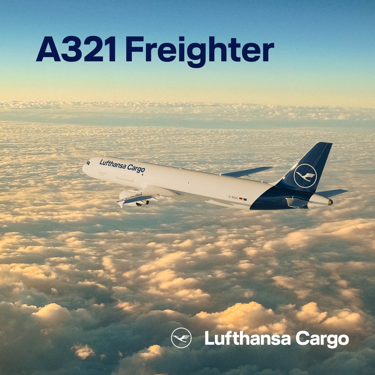 May we present the A321F in its new look. That's what a real Lufthansa Cargo freighter looks like! 💫
The A321 freighter with the registration D-AEUC with the addition "Operated by Lufthansa CityLine" shows the excellent cooperation with our partner from the Lufthansa family https://t.co/m7pILwN0MM