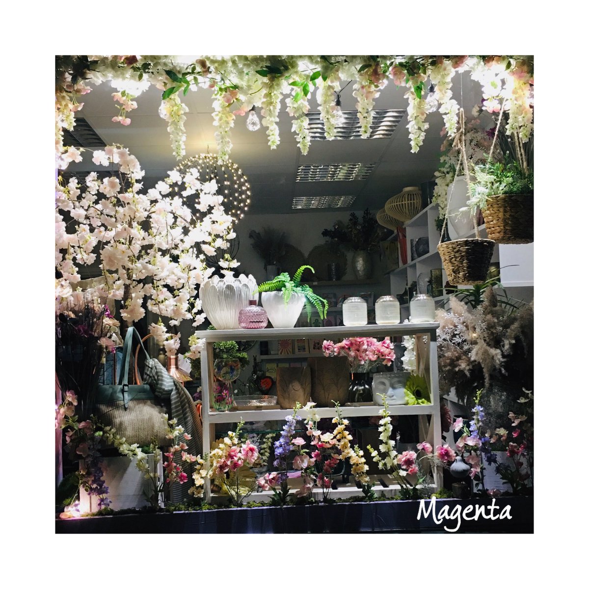 MagentaTrends's tweet photo. **NEW SPRING WINDOW**

TODAY! 
Our Spring Launch Day 
IN STORE 12pm-8pm &amp; ONLINE 9am- midnight https://t.co/wRXKSAqRUU 

Monday 7th March 
15% OFF EVERYTHING *
Home décor, vases, ceramics, fashion accessories, handbags, jewellery, garden and Easter
#spring #discountday #homedecor https://t.co/2TamST5Y40