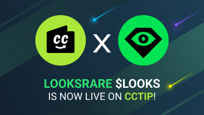 CwalletOfficial's tweet photo. 🔥New List on CCTIP: $LOOKS  @LooksRareNFT 

✅Deposit  ✅Withdrawal
✅Tips&amp;Airdrops

NFT section coming up soon on CCTIP😎
@cctip_com draw 50 LOOKS 5000 #CCTIPxLOOKS

1⃣Like+Follow 
2⃣Tag 3 friends in comment
3⃣Quote Tweet with #CCTIPxLOOKS https://t.co/P4ekLLnITj