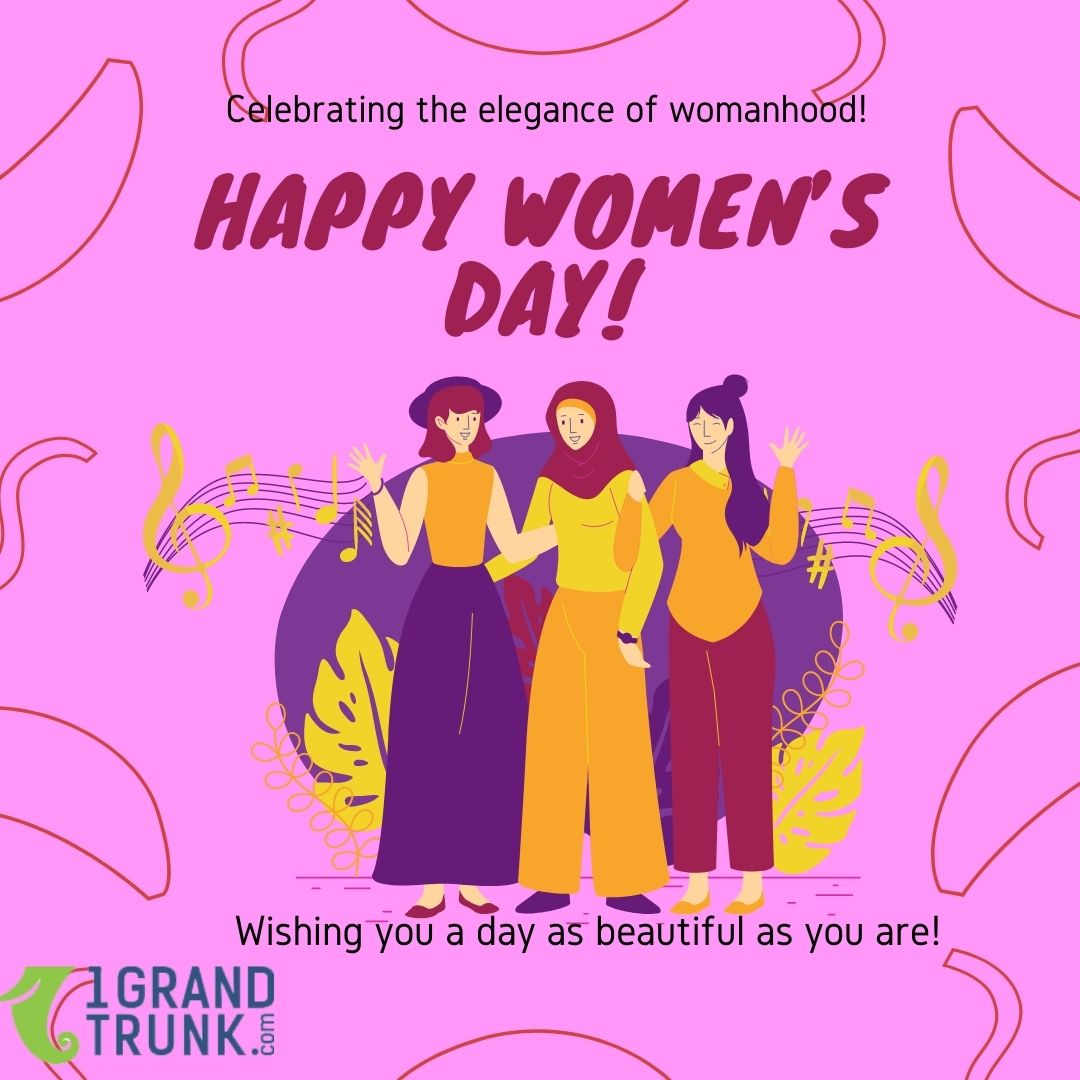 1GrandTrunk's tweet photo. 1Grandtrunk Wishing a "Very Happy Women's Day "to all the wonderful women in the world.  On this wonderful day Feel free to buy your cosmetics &amp; appearances from the USA and India and get them on your Hands worldwide with https://t.co/fwUFkbkaFt
#internationalshippingservice https://t.co/aEupav0HBG