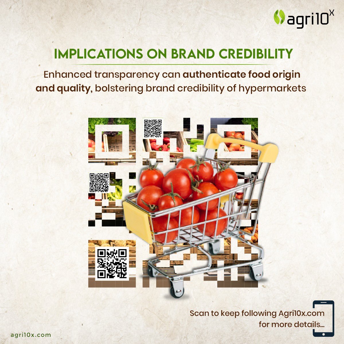 Blockchain in Agriculture can bolster brand credibility via enhanced transparency by authenticating food quality. #BlockchaininAgriculture #AgriTech #Agri10X