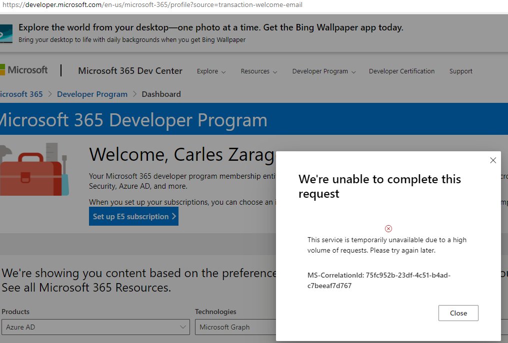 CarlesZ's tweet photo. Hi @Azure team, just trying to set-up a 365 Dev Sandbox, hope you can add more Azure resources to let your developers work!!! https://t.co/YBmUn1rt3v