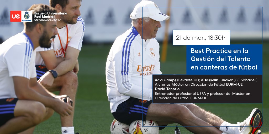 RealMadridUE's tweet photo. ¡ALERTA EVENTO!
Lunes -21 Marzo- 18h30 (Hora de Madrid)
Best Practice en canteras: claves en la gestión del talento desde una perspectiva multidisciplinar

Disfruta de un evento único de la mano de profesionales de primer nivel.

Registro GRATUITO e info:
https://t.co/3CSx3gdQGc https://t.co/8U86HviKpz