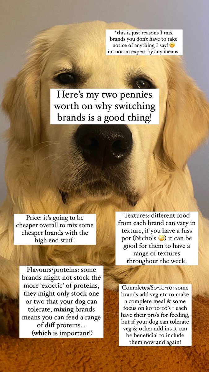 Switching between #rawfood brands! Just some reasons I mix brands: 🥩 

#brandblindness #rawfeddogs #naturaldog