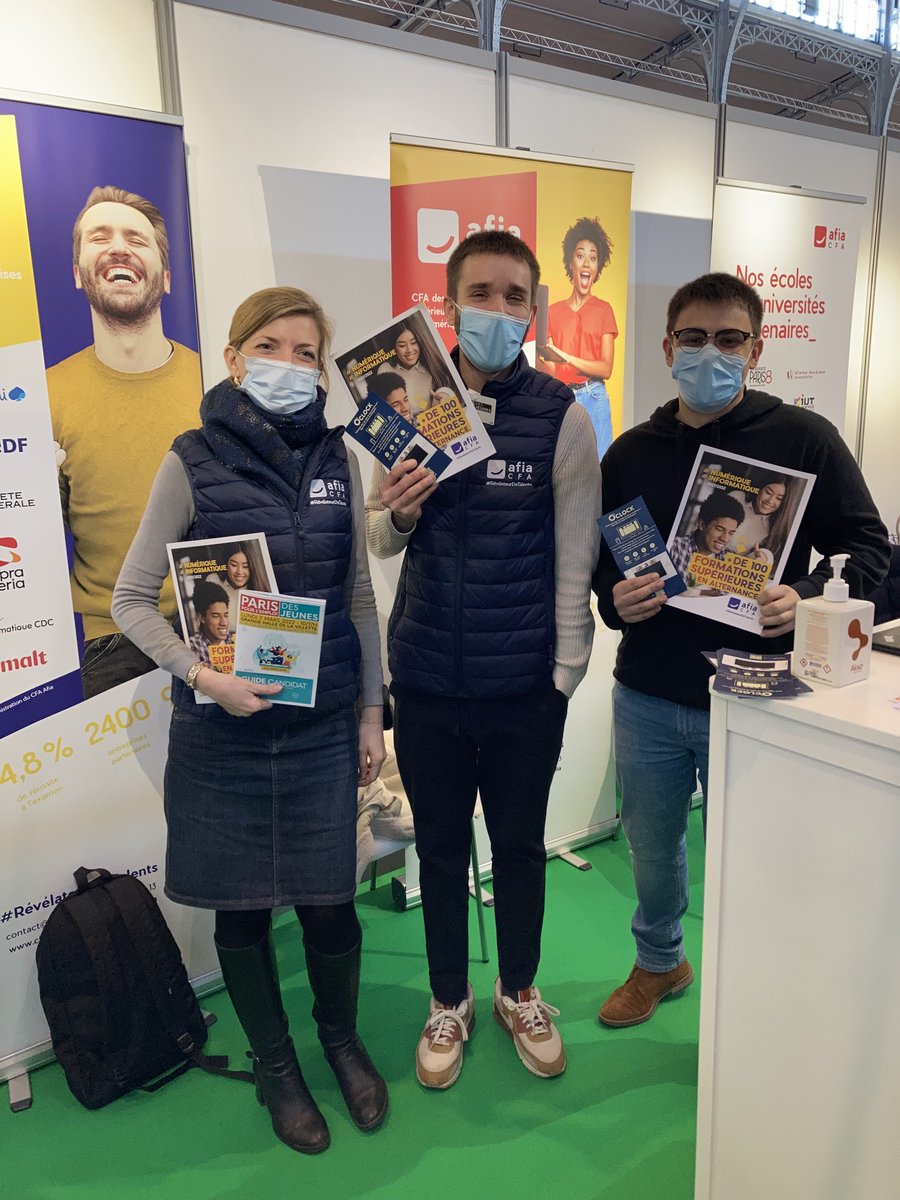 Si vous lorgnez du côté de l'alternance pour devenir développeur web, passez nous voir au Grand Halle de la Villette, jusqu'à 17h. 

Notre partenaire @cfaafia nous a fait une petite place dans leur stand du Salon de Paris pour l'emploi des jeunes. 

#alternance #entreprises