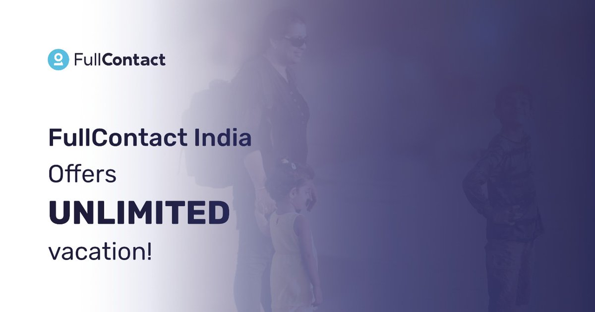 FullContactIN's tweet photo. FullContact India now offers all of our members an UNLIMITED VACATION. Yes, you read that right—our members can take as many vacations per year as they would want.
#unlimitedvacation #LifeAtFullContact #GreatPlaceToGrow https://t.co/UfnI2BsBJs
