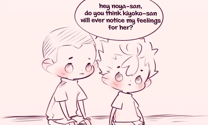 Been thinking about this sad #tananoya for months now 😭

Nishinoya who's in love with Tanaka knows that he's no match against someone as perfect and beautiful as Kiyoko, so all he can do is cheer for Tanaka's happiness ( hnnggg I'm sorry;; ) 