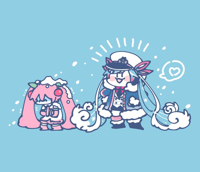 3月でも元気いっぱいな雪ミクさん( ¨̮ ) 