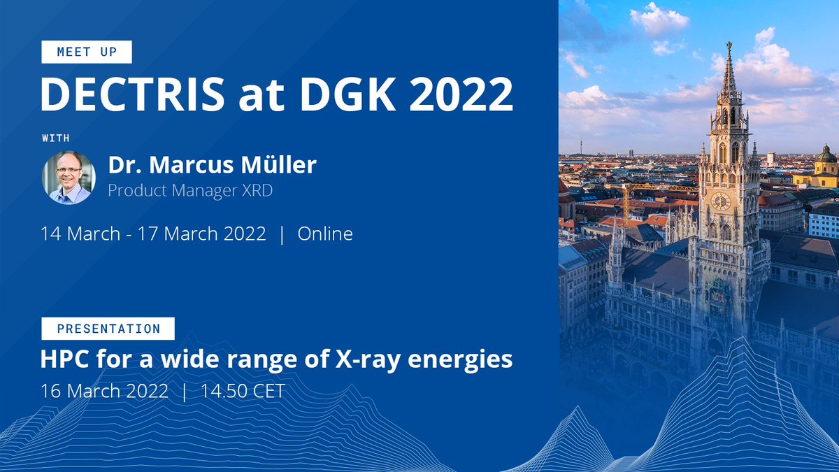 DECTRIS_News's tweet photo. Join us at the virtual #DGK2022 conference! Learn about the features and advantages of our DECTRIS EIGER2 CdTe #detector series, and see the benefits of HPC with CdTe sensors. ➡️https://t.co/jVMxl0gxIU
#EIGER2 #CdTe #HPC https://t.co/fAebc8WsLE
