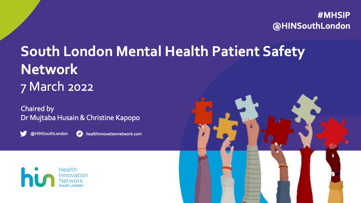 Health Innovation Network South London (@hinsouthlondon) on Twitter photo We’re gearing up for today’s event at 3pm where we will be discussing how to address racial inequalities in mental health safety. Follow #MHSIP to join the conversation. <a href="/HINSouthLondon/">Health Innovation Network South London</a> <a href="/MaudsleyNHS/">NHS Maudsley</a> <a href="/OxleasNHS/">Oxleas NHS</a> <a href="/WCENLondon/">CEN</a> <a href="/metpoliceuk/">Metropolitan Police</a> We’re gearing up for today’s event at 3pm where we will be discussing how to address racial inequalities in mental health safety. Follow #MHSIP to join the conversation. <a href="/HINSouthLondon/">Health Innovation Network South London</a> <a href="/MaudsleyNHS/">NHS Maudsley</a> <a href="/OxleasNHS/">Oxleas NHS</a> <a href="/WCENLondon/">CEN</a> <a href="/metpoliceuk/">Metropolitan Police</a>