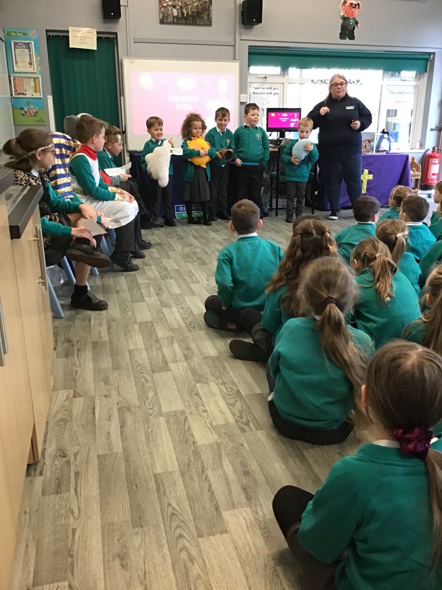StLeonardsDunst's tweet photo. This morning, we were lucky enough to have Leanne from Severn Trent Water deliver us an assembly all about water. We discovered where we get our clean water from and also ways that we can save water in our home. 
@stwater https://t.co/WEcfTLsKps