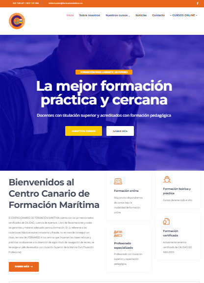 innovatica's tweet photo. ¡Ya está en funcionamiento la nueva página web del Centro Canario de Formación Marítima realizada por #Innovatica! ✔️ https://t.co/KFGmCZ144z