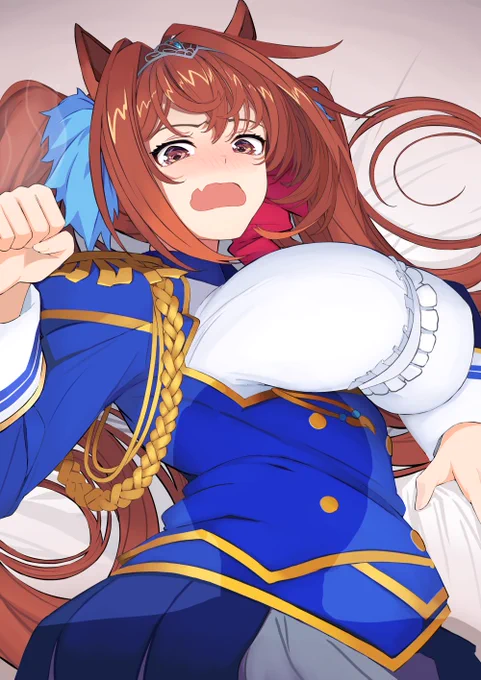 添い寝を拒否するダイワスカーレットお絵描き!
 #ウマ娘 