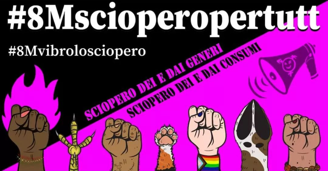 bdsitalia's tweet photo. Domani #scioperopertutt!
Unitevi allo sciopero femminista e transfemminista #8marzo.
E consultate il Vademecum sciopero dei generi e dei consumi di @nonunadimeno, che propone anche l'adesione alla campagna Spazi Liberi dall'Apartheid Israeliana #SPLAI.
https://t.co/zL2ELW6Yfn https://t.co/k5wAn45Hcr