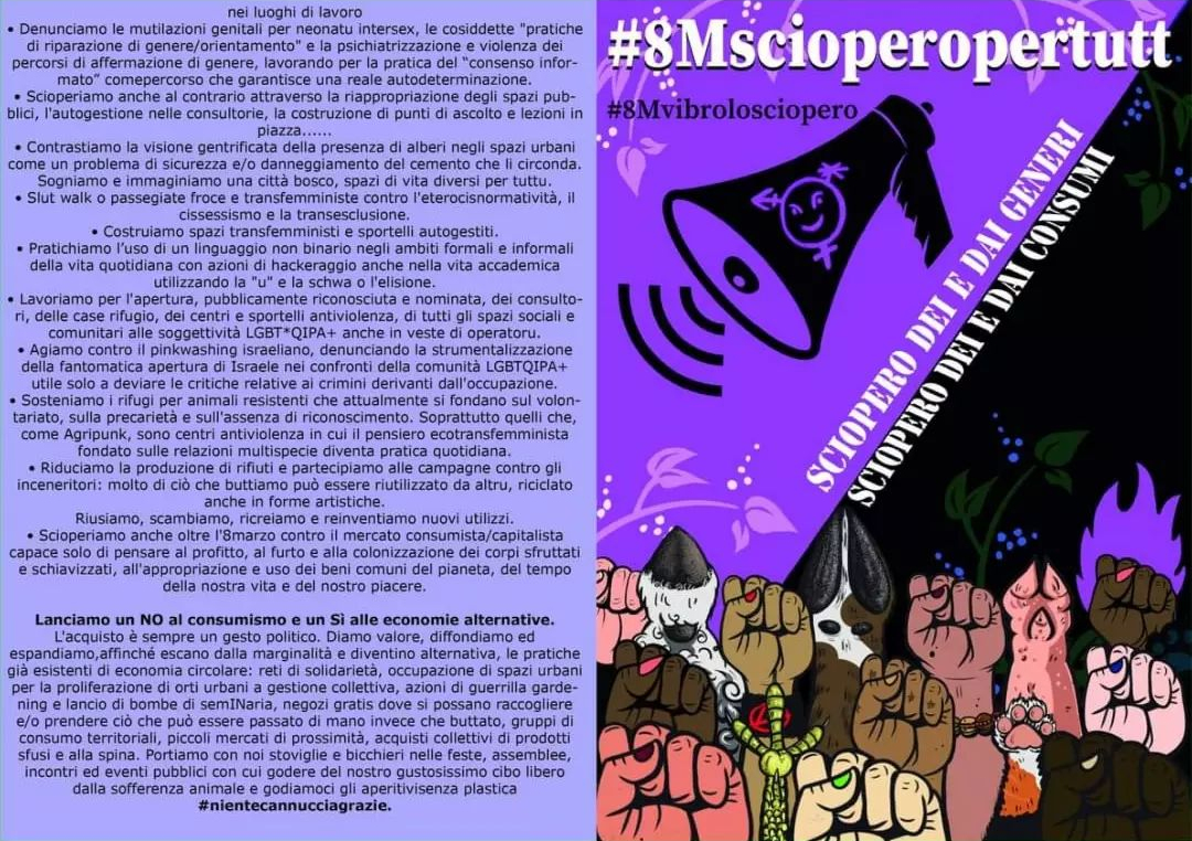 bdsitalia's tweet photo. Domani #scioperopertutt!
Unitevi allo sciopero femminista e transfemminista #8marzo.
E consultate il Vademecum sciopero dei generi e dei consumi di @nonunadimeno, che propone anche l'adesione alla campagna Spazi Liberi dall'Apartheid Israeliana #SPLAI.
https://t.co/zL2ELW6Yfn https://t.co/k5wAn45Hcr