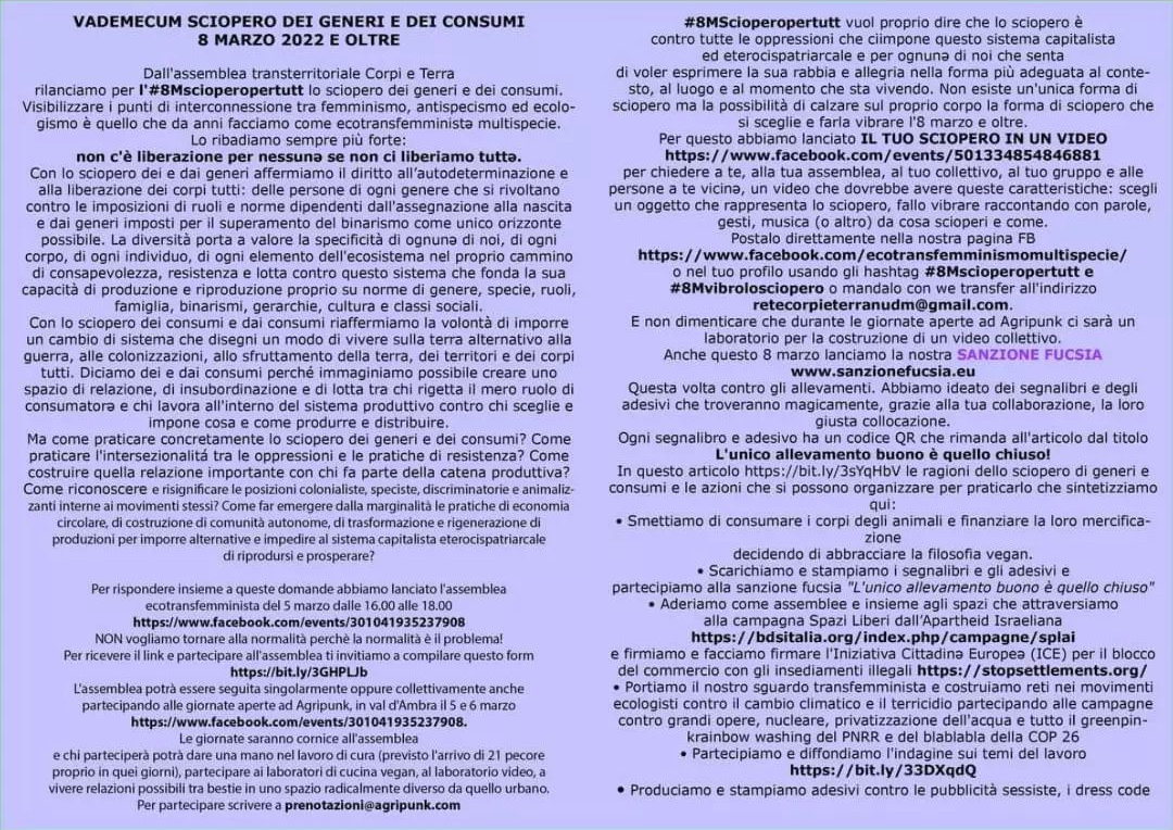 bdsitalia's tweet photo. Domani #scioperopertutt!
Unitevi allo sciopero femminista e transfemminista #8marzo.
E consultate il Vademecum sciopero dei generi e dei consumi di @nonunadimeno, che propone anche l'adesione alla campagna Spazi Liberi dall'Apartheid Israeliana #SPLAI.
https://t.co/zL2ELW6Yfn https://t.co/k5wAn45Hcr