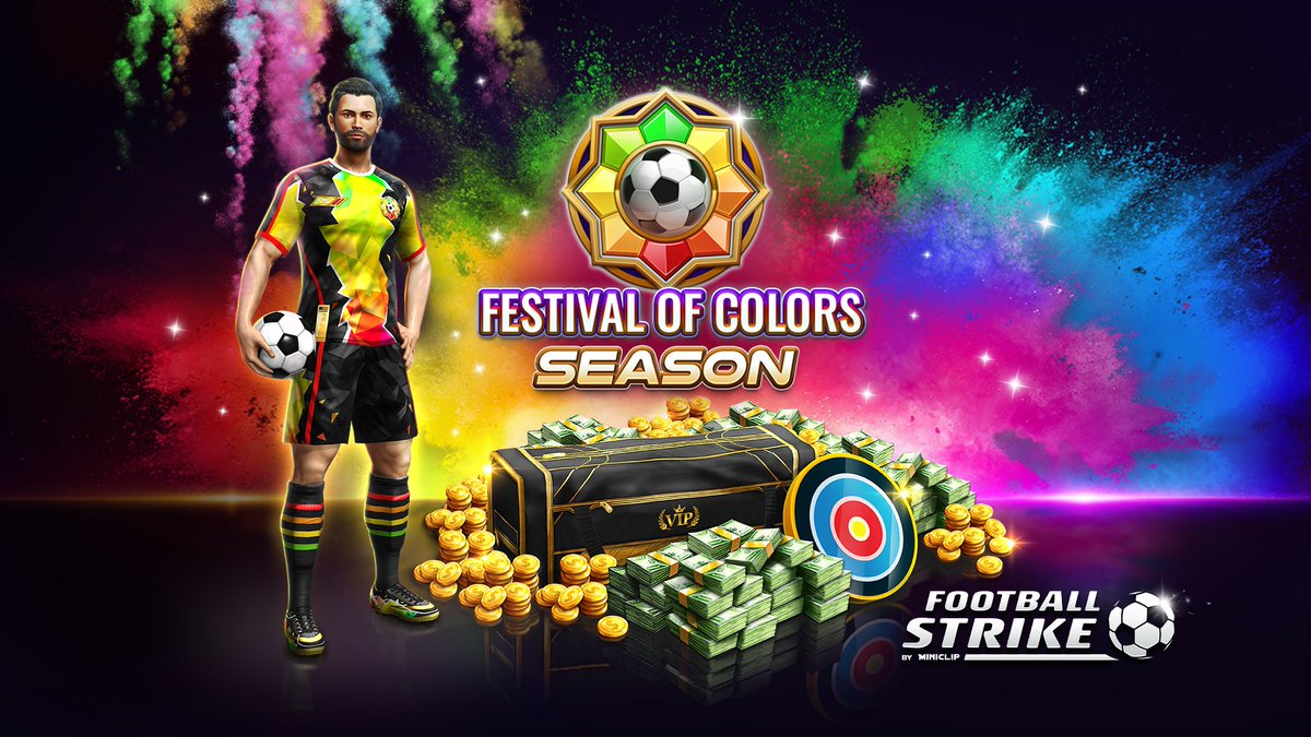 _FootballStrike's tweet photo. The Festival of Colors Season is here! 🎨 ⚽️
Show off your best moves and collect all the Exclusive rewards and prizes! 🏆 👊🏻
#football #footballstrike #festivalofcolorsseason https://t.co/0IvtAuMpsM
