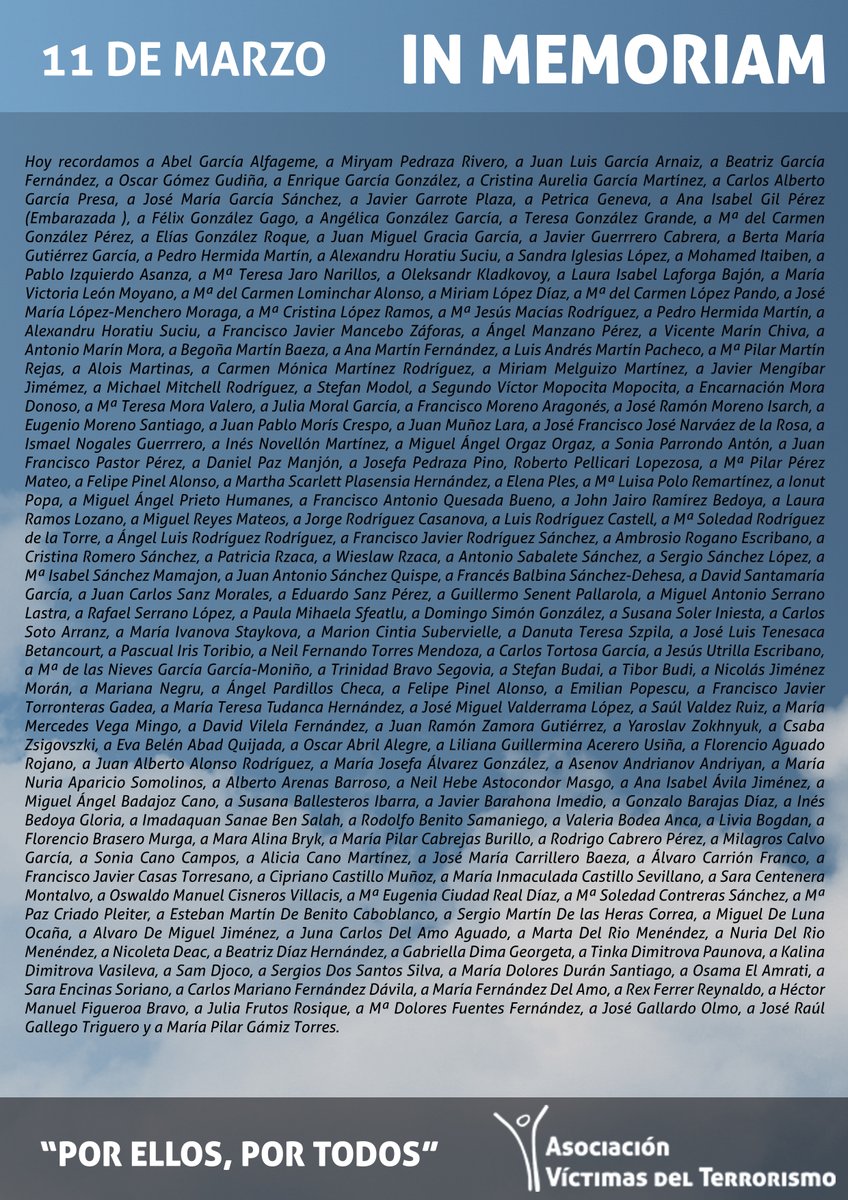 _AVT_'s tweet photo. In memoriam. Hoy recordamos a todas y cada una de las víctimas del terrorismo. "Por ellos, por todos". https://t.co/h7HkK8KULa
