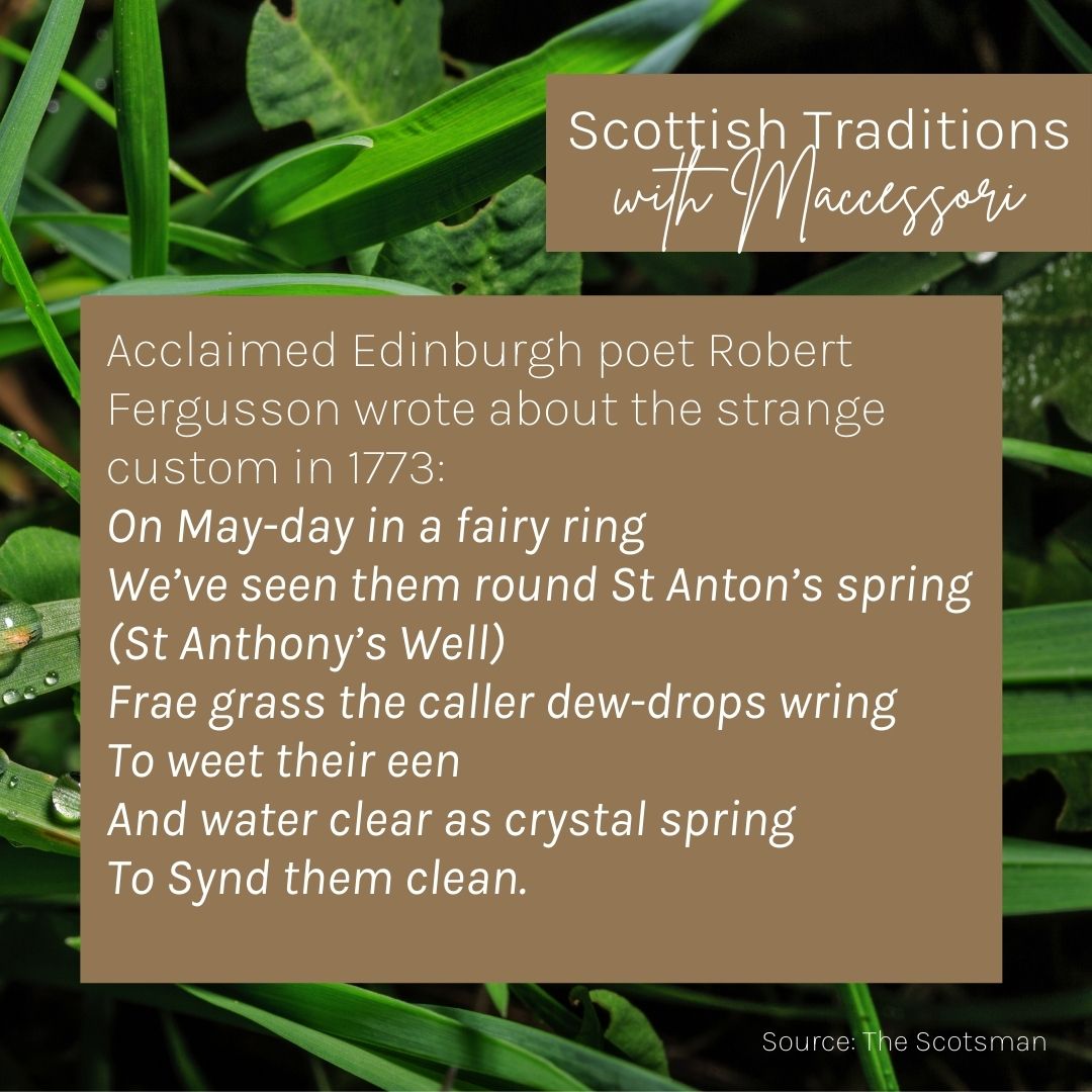 the_maccessori's tweet image. #MayDay

Sprinkling #MayDew on one’s self assured a healthy dose of vitality, beauty and good fortune for the rest of the year.

Will you be washing your face with the dew this morning?

#scottish #scottishtraditions #traditions