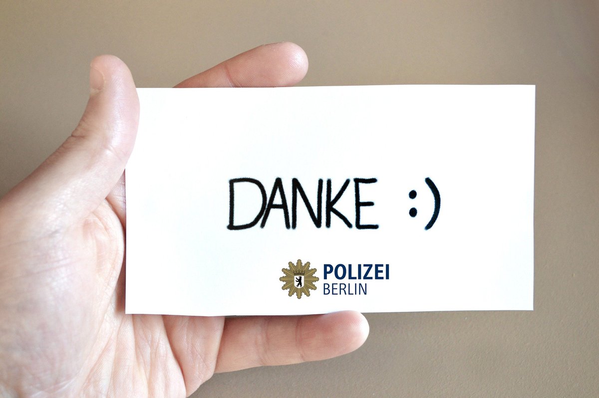 Karte mit "Danke" drauf