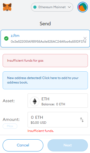 z.ftm usable in metamask!