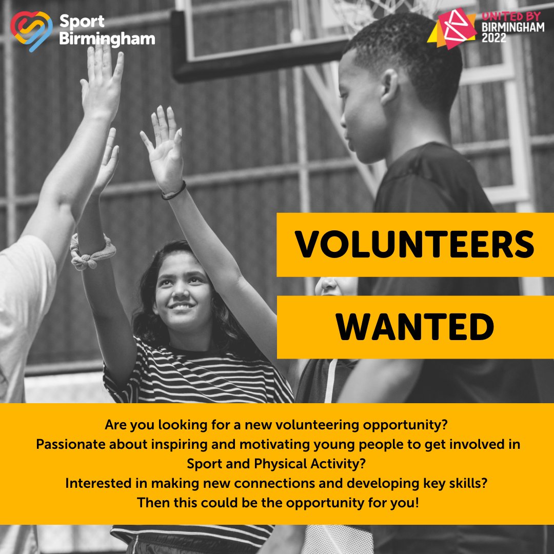 SportBirmingham's tweet photo. 🚨 VOLUNTEER OPPORTUNITY 🚨 

Sport Birmingham are looking for volunteers to support with the upcoming School Games Festival. To apply, visit: https://t.co/IuKxoDSYKh

🗓️ 6th &amp; 7th April 2022
📍 NEW Flagship Alexander Stadium

#volunteering #birmingham #eventsassistant #events https://t.co/6i5bsvZ4rn