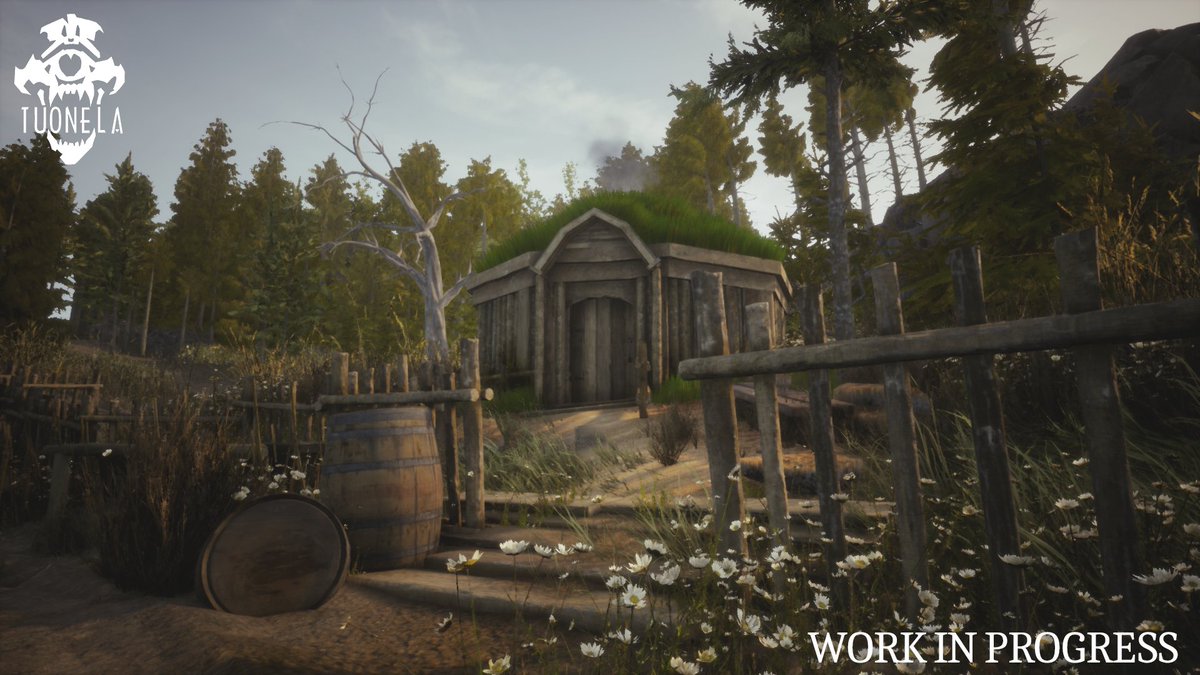 bonfire_river's tweet photo. WIP of the cottage of a grumpy old farmer. Will he help you or tell you to get off his land? :)

#tuonela #madewithunreal #ue4 #indiegame #indiedev #gamedevelopers #indiedeveloper #unrealengine4 #wip #rpg #nordic https://t.co/Kyd5c8gKOu