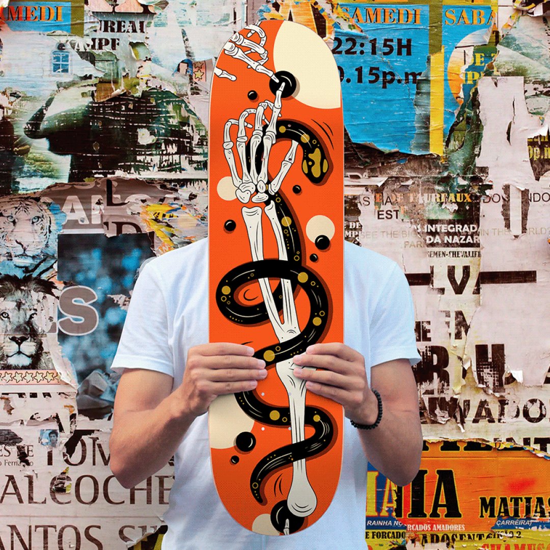 pixecart's tweet photo. 🛹 Nothing says, "unique" like bespoke merchandise artwork designed just for you by our professional artist. ✨ "Oceano de Curvas" Custom Skateboard Deck Art created by Uriel. #skateboard   #illustration #merchandise #freelancer #freelance #services https://t.co/2pm3eyHXwp