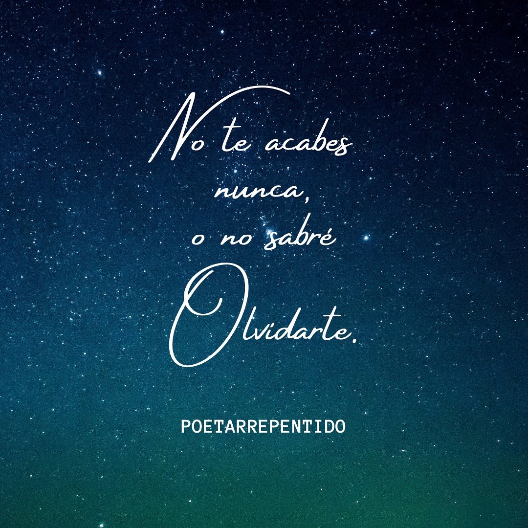 RafaelAlcolea's tweet photo. No te acabes nunca,
o no sabré olvidarte.
.
.
.
.
#noteacabes #nunca #olvidarte #frases https://t.co/lEO31hJOSE